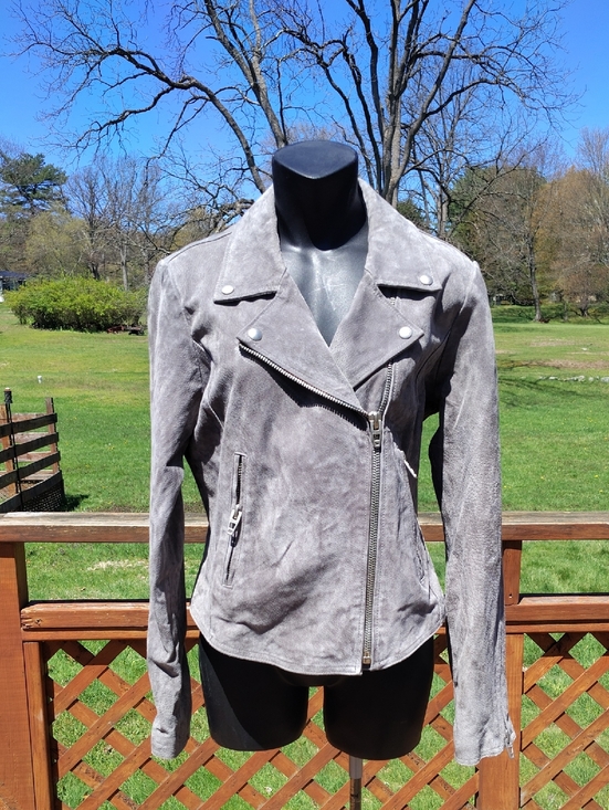 Blank NYC Jackets & Blazers - BlankNYC Gray Next Level Leather Suede Moto Biker Jacket Size Medium